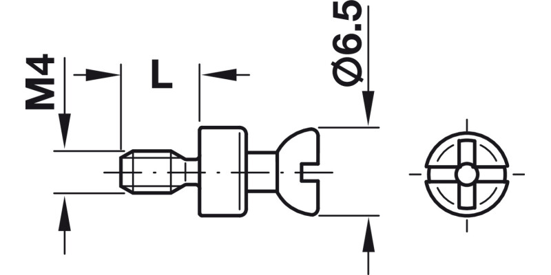 Rafix Connect Bolt M4x7.5mm St Galv