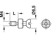 Rafix Connect Bolt M4x7.5mm St Galv
