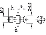 Rafix Connect Bolt M6x7.5mm St Bright