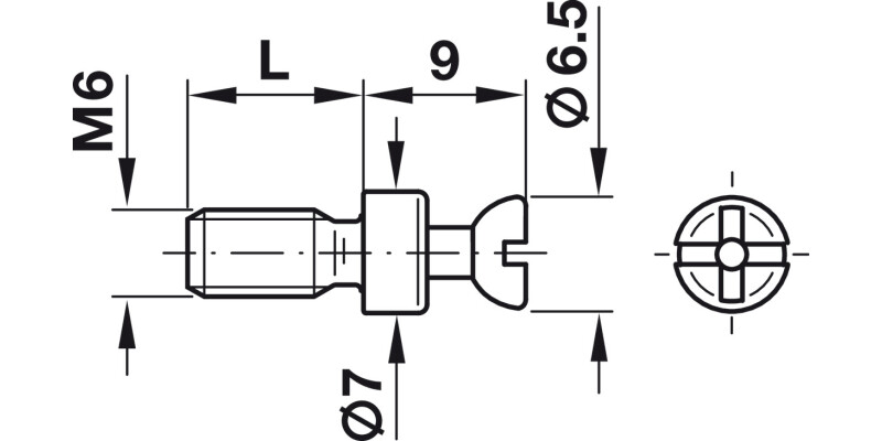 Rafix Connect Bolt M6x7.5mm St Bright
