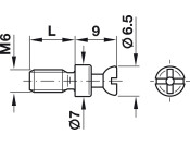 Rafix Connect Bolt M6x7.5mm St Bright