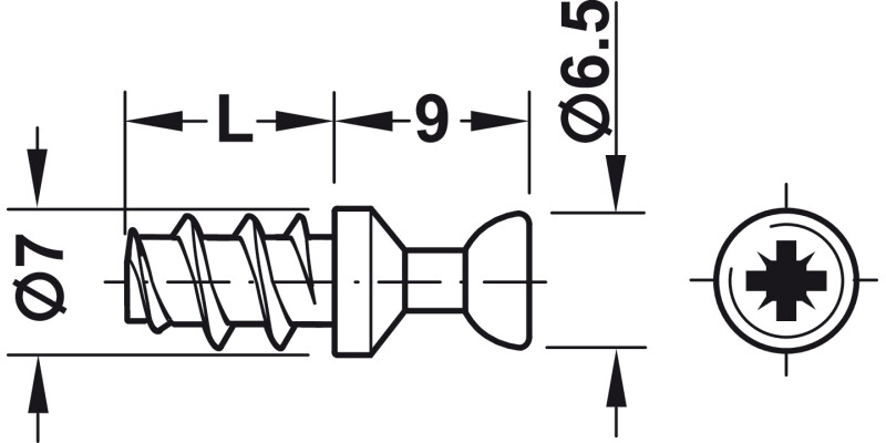 Rafix Connect Bolt M20x5/7.5mm ZA Bright