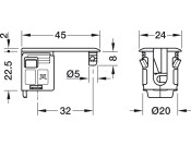 Rafix 20 HC Conn Housing 32mm Pl Black