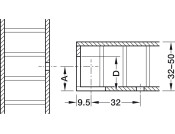 Rafix 20 HC Conn Housing 32mm Pl Black
