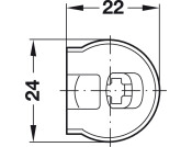 Rafix 20 Housing w Ridge 16mm Pl White