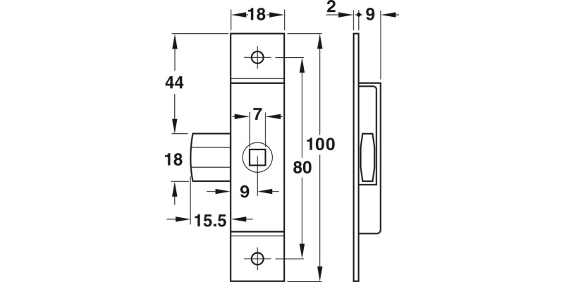 Startec Budget Lock - Lock Rim/Mortice