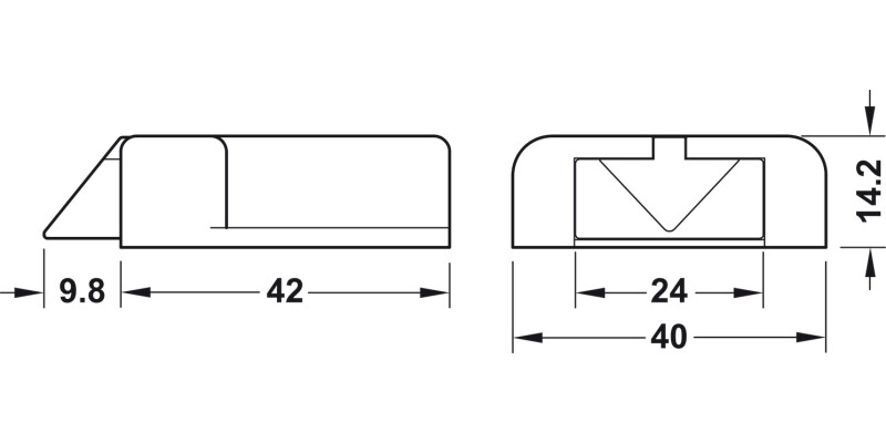 Loox LED Uni Door Contact Switch Mod Blk