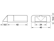 Loox LED Uni Door Contact Switch Mod Blk