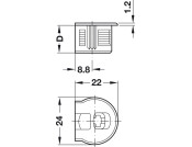 Rafix 20 Housing wo Ridge 16mm Pl Silver