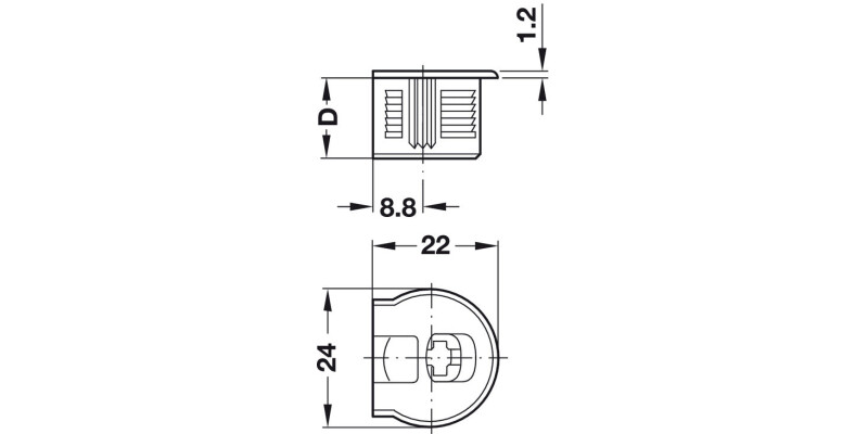 Rafix 20 Housing wo Ridge 16mm Pl Silver