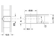 OneFix 1prt Connector D8/15mm Pl White