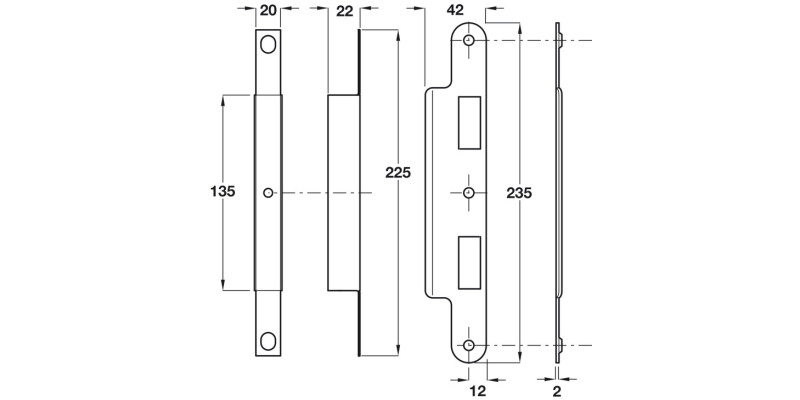 Startec Mort Cyl Nightlatch 60/92mm SSS