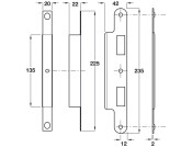 Startec Mort Cyl Nightlatch 60/92mm SSS