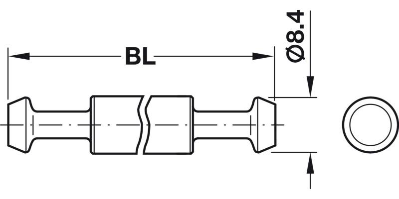 Maxifix Dbl End ConnBolt 2x35mm Galv St