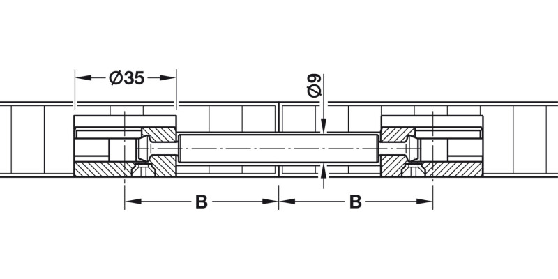 Maxifix Dbl End ConnBolt 2x35mm Galv St