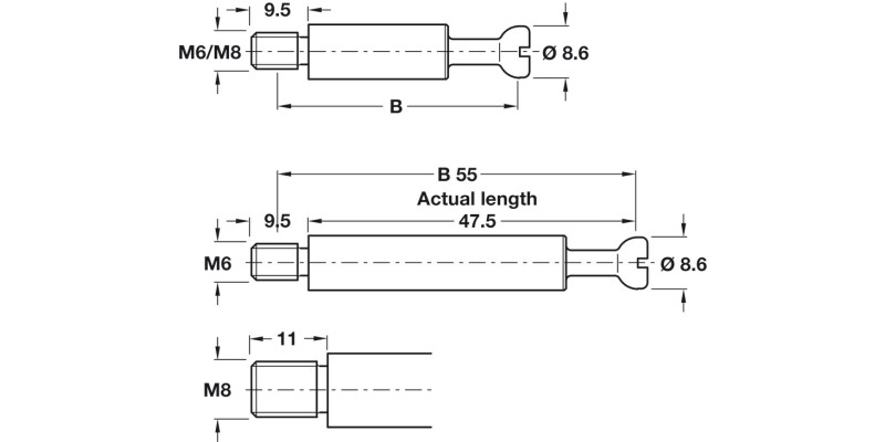 Maxifix ConnBolt M6x35mm SZP