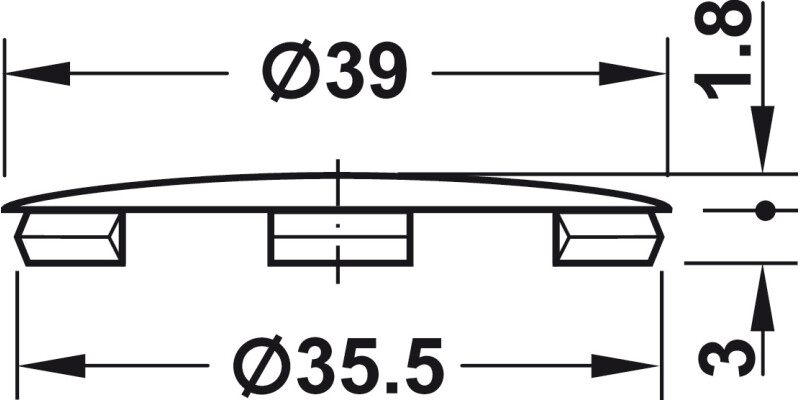 Maxifix Cover Cap D39mm Pl Fawn 8007