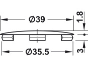 Maxifix Cover Cap D39mm Pl Fawn 8007