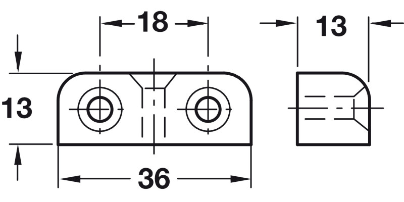 Modesty Block KD Fitting 1prt Pl Beech