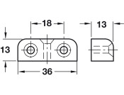 Modesty Block KD Fitting 1prt Pl Beech