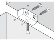 Modesty Block KD Fitting 1prt Pl Beech