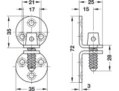 Hamburg Style Connector St Brass Plt