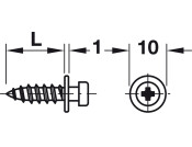 Modular Screw Collared D4x25.0mm St Galv