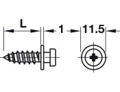 Modular Screw Collared D5x16.0mm St Galv