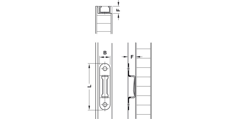 Modular Plate Push Fit 58x13mm St Burn