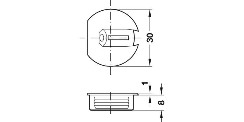 Connecting Fitting Recessed Pl Beige