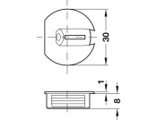 Connecting Fitting Recessed Pl Beige