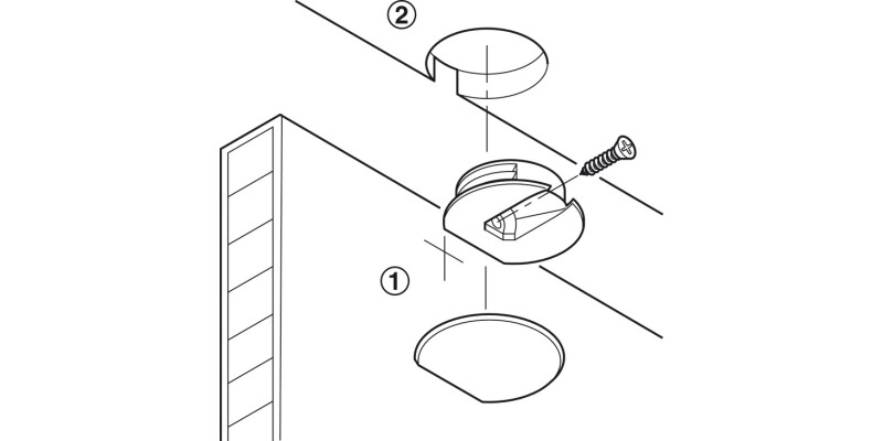 Connecting Fitting Recessed Pl Beige