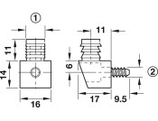 Uno 1 KD Fitting D5mm Pl Brown