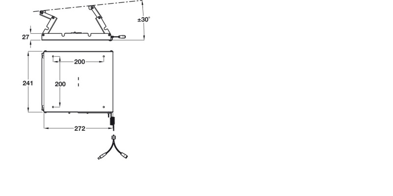 LED TV Lifts Swivel Bracket 700/750mm