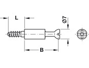 Minifix S100 Con Bolt 3/5/34mm St Galv
