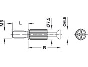 Minifix S200 Con Bolt M6/34mm St Galv