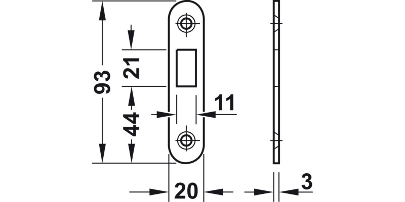 Mortice Cyl Sliding Dr Lock 55/85mm SSS