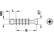 Minifix M200 Con Bolt M6/34mm St Galv