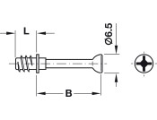 Minifix M100 Con Bolt 5/24mm St Bright