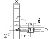 Minifix M100 Con Bolt 5/24mm St Bright