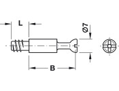 Minifix S100 Con Bolt 15/24mm St Bright