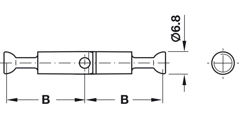 Minifix GV Mitre Joint 7/24mm St Galv