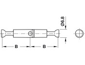 Minifix GV Mitre Joint 7/24mm St Galv