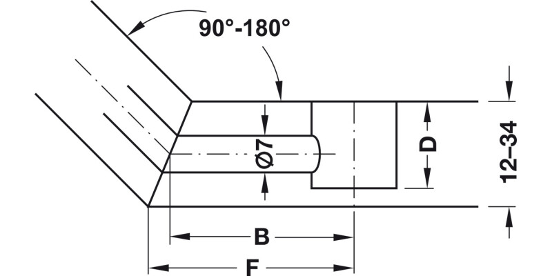 Minifix GV Mitre Joint 8/24mm St Galv