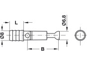 Minifix GV Mitre Joint 8/44mm St Galv