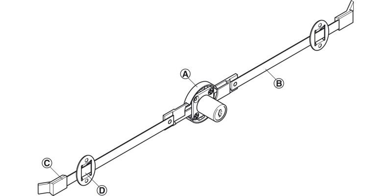 Symo3000 Ext Rod Lockcase RH NP