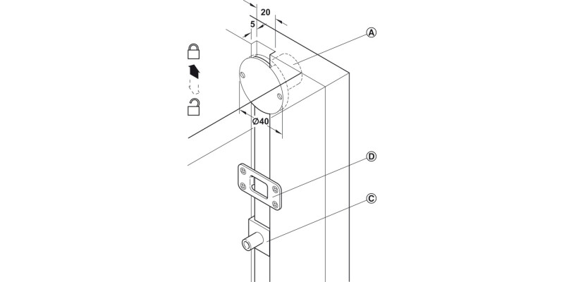 Symo3000 Central Lockcase 22mm NP