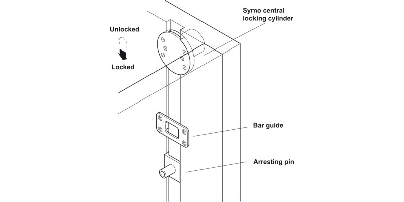 Symo3000 Central Lockcase 22mm NP