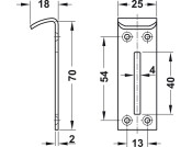 Safe Deposit Box Lock 70x25x18mm St Galv