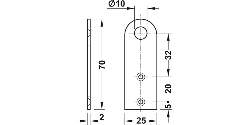 Safe Deposit Box Lock 70x25x18mm St Galv